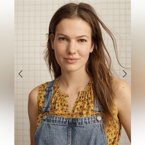 Madewell Shirred Shell Tank in Calico Floral - Picture 4 of 14